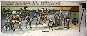 Strandidyll ved Röntgen, ca. 1900 (illustrasjon) av Unbekannter Künstler