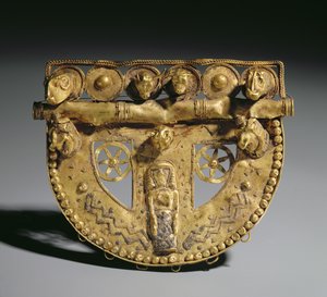 Beltespenne med granulert dekor, orientaliserende periode, ca. 700 f.Kr. (gull) av Unbekannt