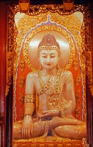 Stor Buddha-statue ved Jade Buddha-klosteret i Shanghai, Kina, 1960-tallet av Unbekannter Künstler