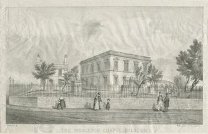 Bilston - Wesleyan Chapel: litografi, nd [?1840-tallet] av Unbekannt