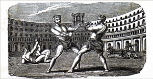 Boksere i Colosseum i det gamle Roma av Unbekannt