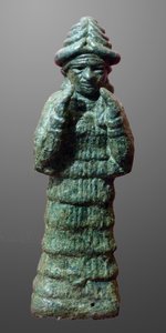 Bronsefigur av skytsgudinnen LAMA, Mesopotamia ca. 2035-1794 f.Kr. av Unbekannt