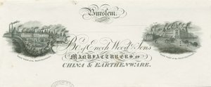 Burslem - Bill overskriften til Enoch Wood & Sons: gravering, nd [?19th cent] av Unbekannt