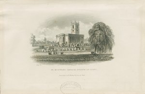 Burton-upon-Trent - St. Modwens kirke: stålgravering, og [?1800-tallet] av Unbekannt