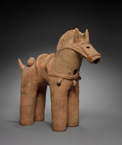 Caparisoned Haniwa-hest, 400-500-tallet av Unbekannt