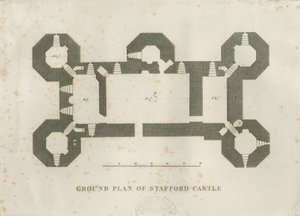 Castle Church - Stafford Castle: gravering og [1800-tallet] av Unbekannt