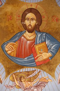Takfreskomaleri i Pedoulas ortodokse kirke. Christ pantocrator, 20150510, Pedoulas, Kypros av Unbekannt