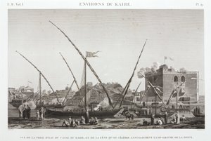 Feirer den årlige åpningen av diket ved Kairo-kanalen, Egypt, ca 1798 av Unbekannt