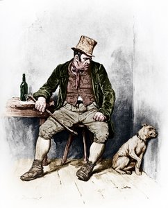 Charles Dickens 'Oliver Twist': portrett av Bill Sykes 7. februar 1812 - 9. juni 1870. Illustrasjon av Frederick Barnard (engelsk illustratør 1846-1896) av Unbekannt
