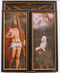 Kirke (Eglise Saint-martin). Interiør. Triptich. Korsfestelsen. av Unbekannter Künstler