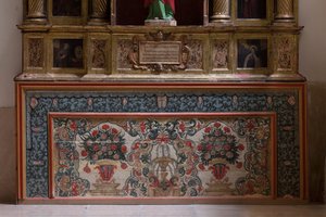 Kollegial kirke. Interiør. Nordgang. Alter (San Jose). Antependium. Olje på tre. 18. århundre. av Unbekannt