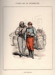 Paris Commune: kostyme fra UNE RECIRUE (15) i "" Les Communeux av Unbekannt