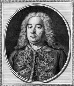 Komponist George Handel, London, ca. 1750 (s/hvitt-foto) av Unbekannt
