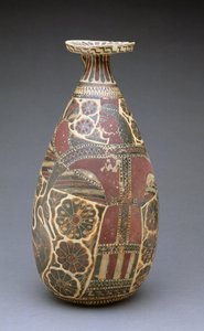 Korintisk svartfigur alabastron, med en bevinget "dyrenes elskerinne", gresk, arkaisk periode, ca. 600 f.Kr. (terrakotta) av Unbekannt