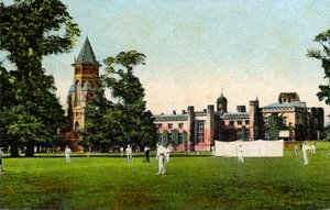 Cricketkamp på Rugby School, ca. 1908 av Unbekannter Künstler