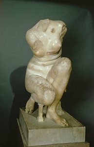 Crouching Aphrodite, romersk kopi av original gresk bronse fra slutten av 3. århundre f.Kr. (marmor) av Unbekannt