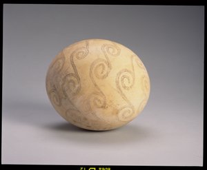 Dekorert strutseegg, egyptisk, c.2nd millennium BC (strutseegg) av Unbekannt