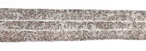 Detalj, senmiddelaldersk bredsverd med tidligere vikingblad og våpenlager fra De Bohun-familien av Unbekannt