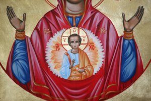 Detalj av et ikon i St Stephens bulgarske kirke Istanbul Turquie av Unbekannt