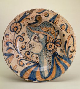 Fat, med hode-og-skuldre-portrett, Talavera, sent på 1500-tallet (maiolica) av Unbekannt