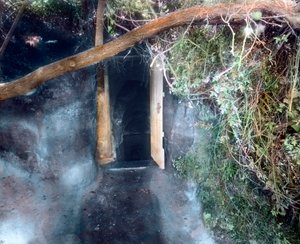 Hundegrotte nær Napoli - hunder kveles av karbondioksid og mennesket overlever av Unbekannter Künstler