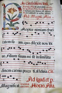 Domus Galilaeae eller House of Galilee drives av den katolske organisasjonen Neocatechumenal Way, Antiphonary, The Circumcision of Jesus, , Mount of Saligprisninger, Israel av Unbekannt