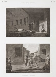 Dye & Pigment Industry Fargeverk og tauverk, Egypt, ca 1798 av Unbekannt