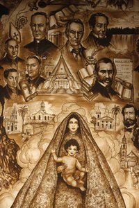 Hermitage-veggmaleriet, freskomaleri i Ermita de la Caridad-kirken, Miami, Etats-Unis av Unbekannt