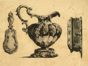 Gravering som viser tre skjønnhetstilbehør av prins Pavel (Paul) Grigoryevich Demidoff (1738-1821) av Unbekannt