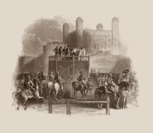 Henrettelsen av John Dudley i 1553 (gravering) av Unbekannter Künstler