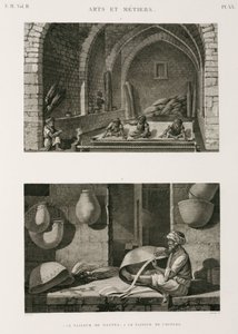 Fabrikasjon, andre mattemakere og kurvvevere, Egypt, ca 1798 av Unbekannt
