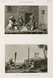 Fabrikasjon, andre rørstammemakere og tobakkspunder, Egypt, ca 1798 av Unbekannt
