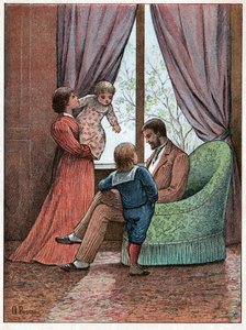 Borgerlig familie. Middelklassefamilie.