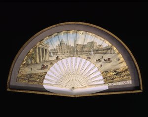 Gjerdemodell i gullinnbundet papir dekorerer et gouache-maleri som representerer destinasjonene til Grand Tour, vanligvis en praktisk reise av kunstnere og intellektuelle fra 1700- og 1800-tallet i middelhavslandene under deres ungdom for deres av Unbekannt