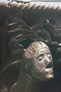 Galionshode fra et vikinglangskip, 9. århundre (tre) av Unbekannt