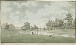 Fisherwick Hall: vannfargemaleri, 1786 av Unbekannt