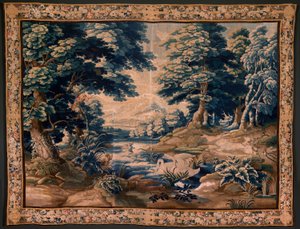 flamsk billedvev. Så kalt Verdure. Atelier i Oudenaarde. 340x451 cm. Inv 00020. av David Mosé