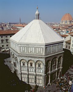 Florence Baptistery utvendig utsikt (bilde) av Unbekannt