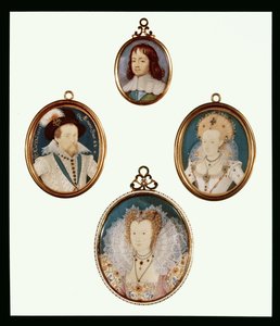 Fire miniatyrer: Charles II som gutt av D. Desgranges av Unbekannt