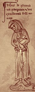 Franciscan - fra tegning av Matthew Paris av Unbekannter Künstler