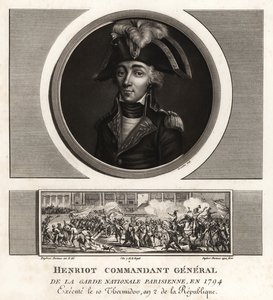 Francois Henriot, Jacobin-leder, generalkommandant for den parisiske nasjonalgarden, henrettet 1794 av Unbekannt