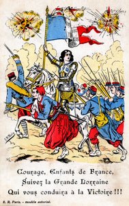 Fransk postkort som viser Jeanne d