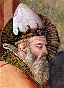 Fresco av Maso di Banco (1341 - 1346), detalj av The Story of New Year#39;s Eve (fresco) av Unbekannter Künstler