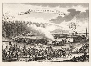 General Jean Victor Marie Moreau ledet den franske revolusjonshæren til seier i slaget ved Hohenlinden over østerrikerne og bayerne av Unbekannt