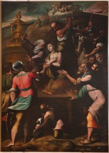 Genova, Duomo (St. Lawrence Cathedral), inne, Baptistery (tidligere Church of St John the Old): "Martyrdom of St Catherine", av Cesare og Alessandro Semino av Unbekannter Künstler