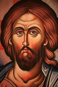 Gresk-ortodoks ikon som viser Kristus Thessalonique Hellas av Unbekannt