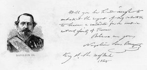 Håndskrift og signatur av Napoleon III av Unbekannt