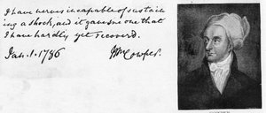 Håndskrift og signatur av William Cowper av Unbekannt