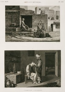 Jernvare og jernvarer Knivsliper og barberer, Egypt, ca 1798 av Unbekannt
