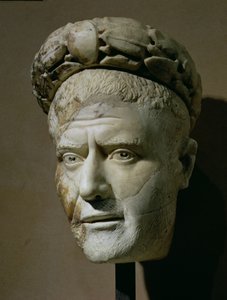 Leder av Filip den arabiske, romerske keiseren (244-249) (marmor) av Unbekannt